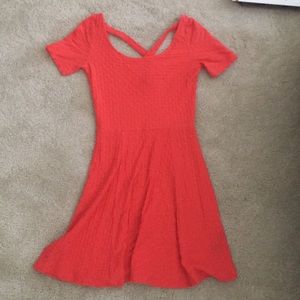 Salmon Pink patterned skater dress